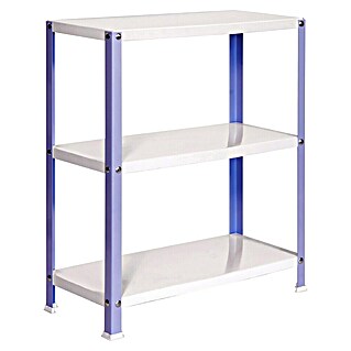 Simonrack Simonhome Metallregal Classic Plus (H x B x T: 90 x 100 x 40 cm, Traglast pro Boden: 100 kg, Anzahl Böden: 3 Stk., Schrauben, Violett/Weiß)