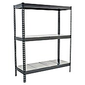 Simonrack Simontaller Metallregal Ecoforte Metall (H x B x T: 200 x 120 x 60 cm, Traglast pro Boden: 400 kg, Anzahl Böden: 3 Stk., Stecken, Grau) | BAUHAUS