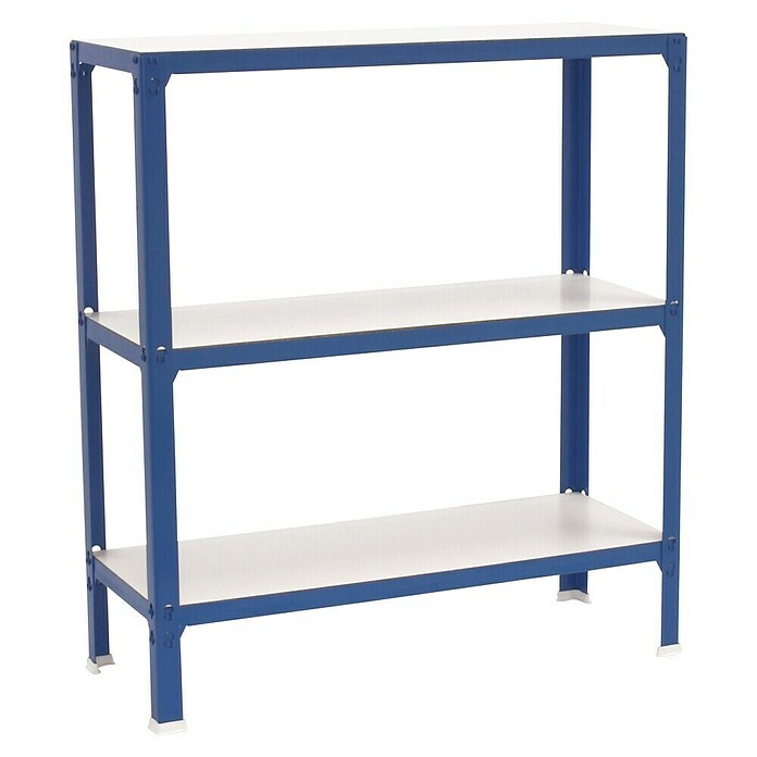 Simonrack Simonhome Metallregal (L x B x H: 30 x 100 x 90 cm, Traglast: 150 kg/Boden, Anzahl Böden: 3 Stk., Blau)