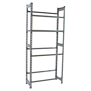 Simonrack Simonbottle Estantería para cajas de bebidas Shelf (Al x An x Pr: 180 x 80 x 30 cm, Número de baldas: 4 ud., Carga límite balda: 100 kg, Inserción, Gris)