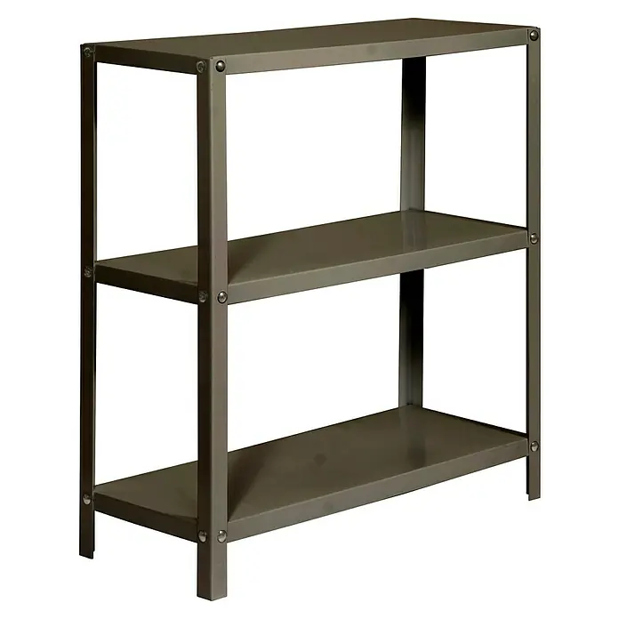 Simonrack Simonhome Metallregal Classic Plus - H x B x T: 90 x 100 x 30 cm, Traglast pro Boden: 100 kg, Anzahl Böden: 3 Stk., Schrauben, Grau/Grau - Graues Metallregal mit drei Ebenen, ideal für die Aufbewahrung und Organisation verschiedener Gegenstände in Ihrem Zuhause oder Büro.