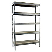 Simonrack Simontaller Metall-Schwerlastregal (L x B x H: 75 x 120 x 250 cm, Traglast: 600 kg/Boden, Anzahl Böden: 5 Stk.)