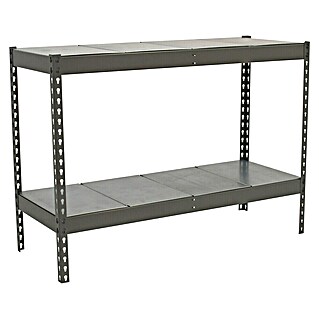 Simonrack Simontaller Metallregal Ecoforte Metall (H x B x T: 90 x 120 x 45 cm, Traglast pro Boden: 400 kg, Anzahl Böden: 2 Stk., Stecken, Grau)