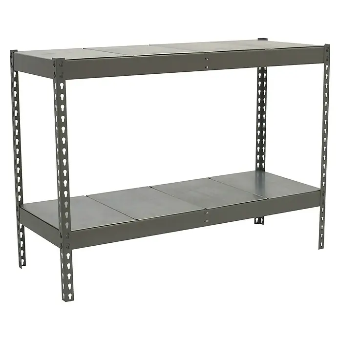 Simonrack Ecoforte Metallregal Ecoforte Metall - H x B x T: 90 x 150 x 60 cm, Traglast pro Boden: 400 kg, Anzahl Böden: 2 Stk., Stecken, Grau - Robustes Regal mit zwei Ebenen zur Aufbewahrung von Gegenständen. Ideal für Garage, Keller oder Lagerraum für mehr Ordnung.