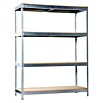 Simonrack Simontaller Metall-Schwerlastregal (L x B x H: 45 x 120 x 200 cm, Traglast: 400 kg/Boden, Anzahl Böden: 4 Stk., Silber)
