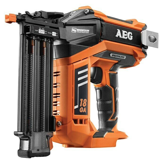 AEG Powertools Akku-Nagler B18N18-018 V, Li-Ionen, Ohne Akku, Länge Nagel: 15,9 mm - 55 mm Front View