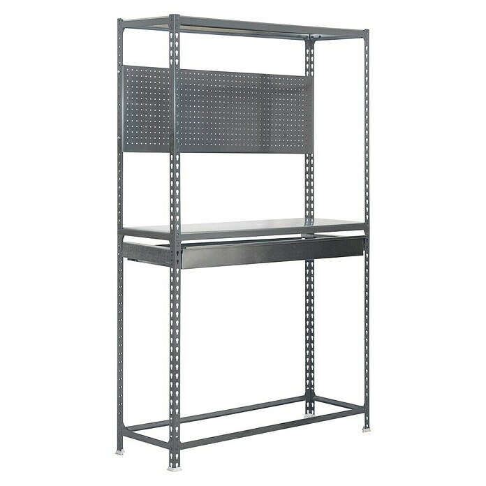 Simonrack Simonauto Metall-Reifen- & Lagerregal (L x B x H: 40 x 100 x 200 cm, Traglast: 200 kg/Boden, Anzahl Böden: 3 Stk., Grau)