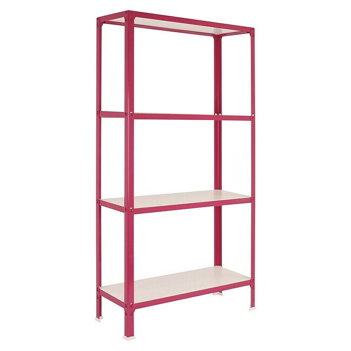 Simonrack Homeclick Metallregal (L x B x H: 30 x 80 x 160 cm, Traglast: 100 kg/Boden, Anzahl Böden: 4 Stk., Rosa)