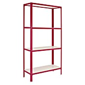 Simonrack Simonhome Metallregal (L x B x H: 30 x 100 x 160 cm, Traglast: 150 kg/Boden, Anzahl Böden: 4 Stk., Rosa)