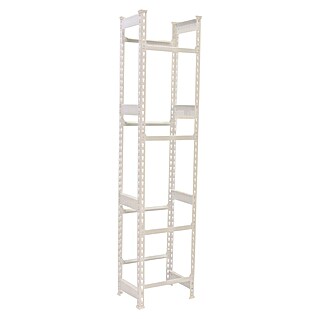 Simonrack Simonbottle Estantería para cajas de bebidas (Al x An x Pr: 200 x 40 x 30 cm, Carga límite balda: 100 kg, Número de baldas: 4 ud., Inserción, Blanco)