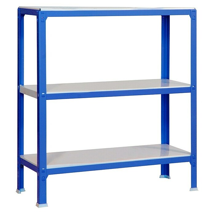 Simonrack Simonhome Metallregal (L x B x H: 40 x 80 x 90 cm, Traglast: 150 kg/Boden, Anzahl Böden: 3 Stk., Blau)