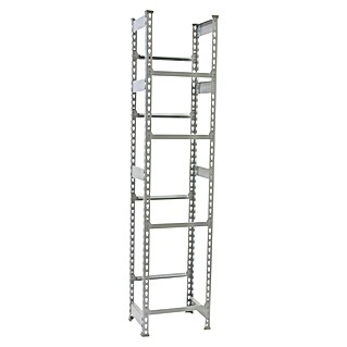 Simonrack Simonbottle Estantería para cajas de bebidas (Al x An x Pr: 200 x 40 x 30 cm, Carga límite balda: 100 kg, Número de baldas: 4 ud., Inserción, Gris)