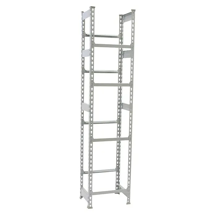 Simonrack Simonbottle Getränkekistenregal Bottleclick - H x B x T: 200 x 40 x 30 cm, Traglast Einlegeboden: 100 kg, Anzahl Böden: 4 Stk., Stecken, Grau - Aufnahme eines Metallgestells mit mehreren Regalebenen, ideal für Lager- und Organisationszwecke. Das stabile Regal bietet ausreichend Platz und Flexibilität.