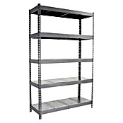 Simonrack Simontaller Metallregal Ecoforte Metall (H x B x T: 200 x 150 x 45 cm, Traglast pro Boden: 400 kg, Anzahl Böden: 5 Stk., Stecken, Grau) | BAUHAUS