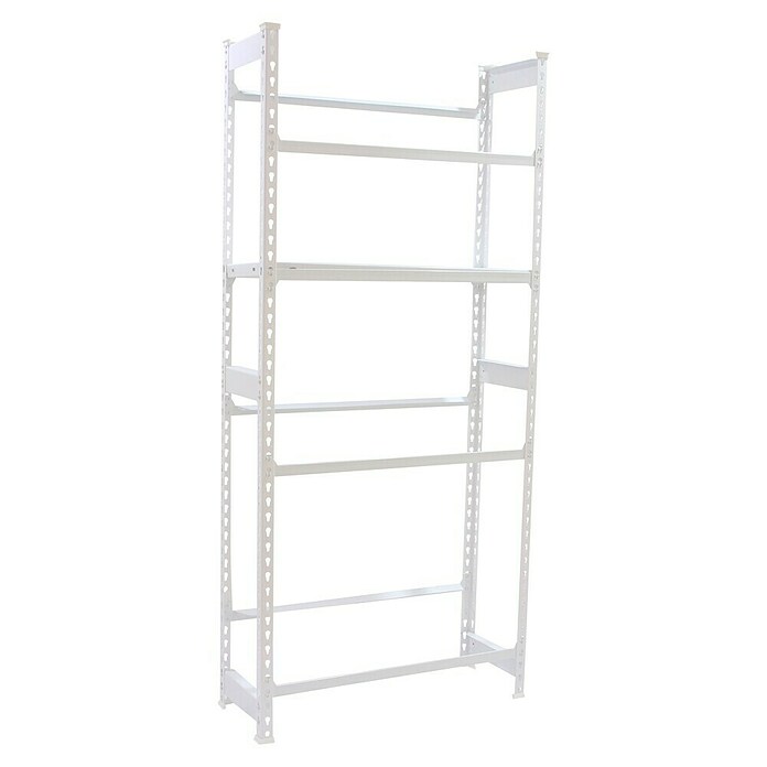 Simonrack Simonbottle Getränkekistenregal Shelf (H x B x T: 180 x 80 x 30 cm, Anzahl Böden: 4 Stk., Traglast Einlegeboden: 100 kg, Stecken, Weiß) | BAUHAUS