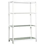 Simonrack Simonclassic Metallregal Advantage Mini (H x B x T: 150 x 80 x 40 cm, Traglast pro Boden: 75 kg, Anzahl Böden: 4 Stk., Schrauben, Weiß) | BAUHAUS