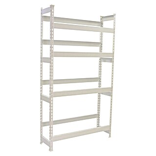 Simonrack Simonbottle Estantería para cajas de bebidas (Al x An x Pr: 200 x 100 x 30 cm, Carga límite balda: 100 kg, Número de baldas: 4 ud., Inserción, Blanco)