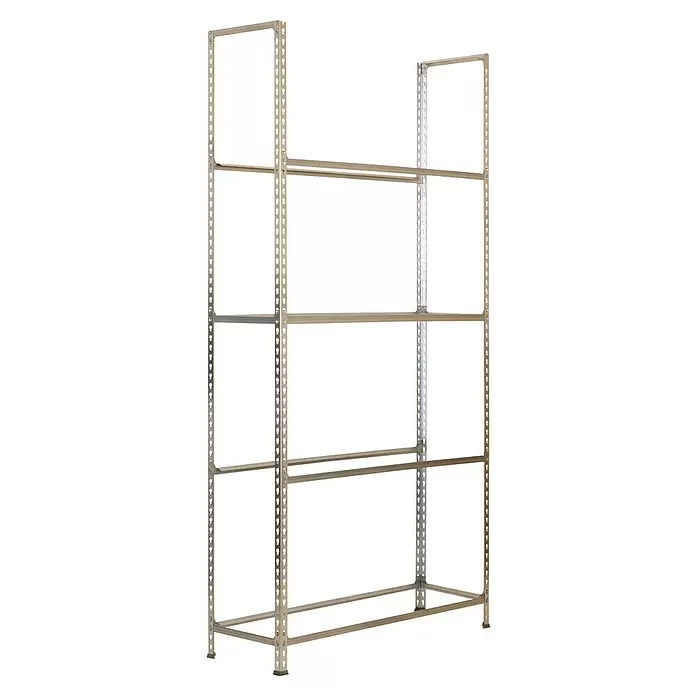 Simonrack Simonauto Reifenregal Autoclick - H x B x T: 200 x 100 x 30 cm, Anzahl Träger: 4 Stk., Stecken, Silber - Silbernes Metallregal mit fünf verstellbaren Böden.