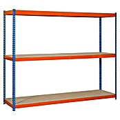 Simonrack Simontaller Metall-Schwerlastregal (L x B x H: 60 x 150 x 150 cm, Traglast: 600 kg/Boden, Anzahl Böden: 3 Stk.)