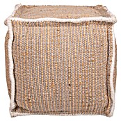 Hocker Pouf (40 x 40 x 40 cm, Dunkles Taupe, 50 % Jute, 35 % Polyester, 15 % Baumwolle) | BAUHAUS