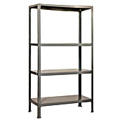 Simonrack Simonhome Metallregal (L x B x H: 36 x 80 x 160 cm, Traglast: 100 kg/Boden, Anzahl Böden: 4 Stk., Grau)