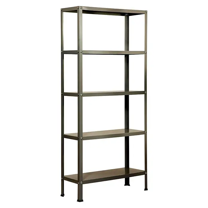 Simonrack Simonhome Metallregal Classic Mini - H x B x T: 180 x 80 x 30 cm, Traglast pro Boden: 100 kg, Anzahl Böden: 5 Stk., Schrauben, Grau/Grau - Metallregal mit vier Regalböden, ideal für Lagerung und Organisation. Robust und vielseitig einsetzbar.