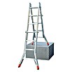 Krause Monto Sprossen-Gelenk-Teleskopleiter TeleMatic (Arbeitshöhe: 5 m, 4 x 4 Sprossen, Aluminium)
