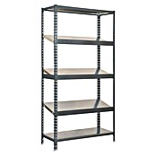 Simonrack Simonclick Metallregal (L x B x H: 50 x 100 x 200 cm, Traglast: 200 kg/Boden, Anzahl Böden: 5 Stk., Grau)