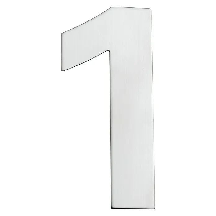 Portaferm Hausnummer 1Höhe: 15 cm, Edelstahl, Motiv: 1