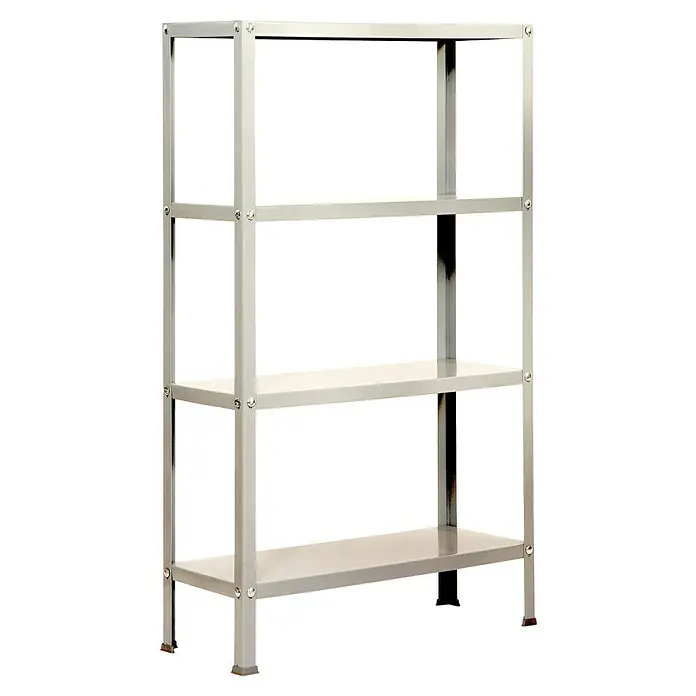 Simonrack Simonhome Metallregal Classic Plus - H x B x T: 160 x 100 x 30 cm, Traglast pro Boden: 100 kg, Anzahl Böden: 4 Stk., Schrauben, Weiß/Weiß - Stabiles Regal mit vier Ebenen. Ideal zur Aufbewahrung von Gegenständen in Garage, Keller oder Abstellraum.