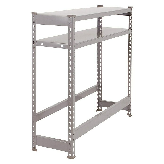 Simonrack Simonbottle Getränkekistenregal Shelf (H x B x T: 100 x 100 x 30 cm, Anzahl Böden: 3 Stk., Traglast Einlegeboden: 100 kg, Stecken, Grau) | BAUHAUS