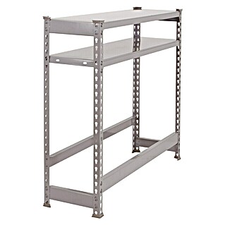 Simonrack Simonbottle Estantería para cajas de bebidas Shelf (Al x An x Pr: 100 x 100 x 30 cm, Número de baldas: 3 ud., Carga límite balda: 100 kg, Inserción, Gris)
