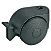 Dörner & Helmer Doppelrolle (Durchmesser Rollen: 40 mm, Traglast: 20 kg, Gleitlager, Mit Rückenloch und Feststeller, Durchmesser Rückenloch: 8 mm)