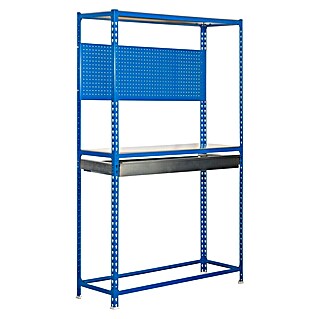 Simonrack Simonauto Reifenregal Simonracing Box MegaPlus (H x B x T: 200 x 120 x 40 cm, Traglast pro Boden: 180 kg, Anzahl Böden: 2 Stk., Stecken, Blau)