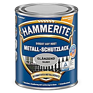 Hammerite Metall-Schutzlack (Silber, 250 ml, Glänzend, Lösemittelhaltig)