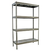 Simonrack Simontaller Schwerlastregal Ecoforte Metall (H x B x T: 200 x 120 x 75 cm, Traglast pro Boden: 400 kg, Anzahl Böden: 4 Stk., Stecken, Silber) | BAUHAUS