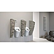 GEO Urinal-Trennwand Segel (50 x 90 cm, Aluminium-Verbundplatte mit Polyethylen-Kern, Dekor: Stone Sand)