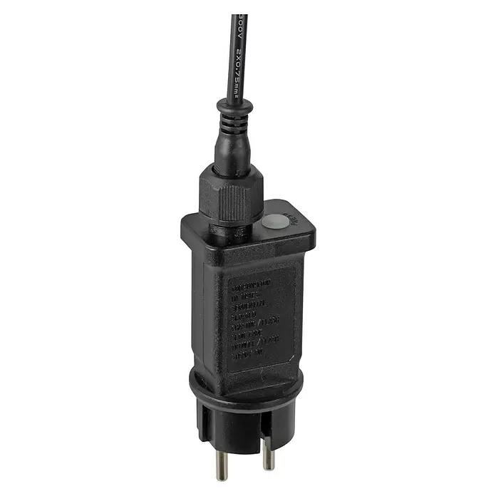 Just Light LED-Erdspießleuchte Zirkulu - 4,7 W, 50 cm, Schwarz, 1 Stk. - Schwarzer Kunststoff-Lichtcontroller mit Eurostecker und Modus-Taste.