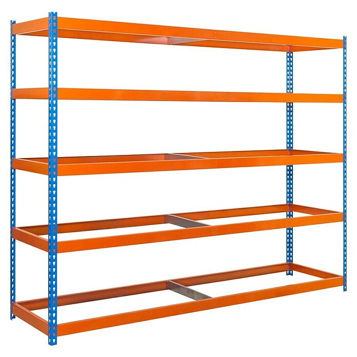 Simonrack Simonforte Estantería para cargas pesadas (Al x An x Pr: 200 x 210 x 60 cm, Número de baldas: 5 ud., Inserción, Azul/Naranja, Capacidad de carga por balda: 500 kg) | BAUHAUS