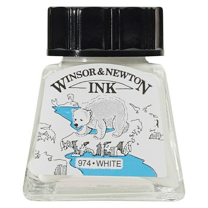 Winsor & Newton Tinta za crtanje (Bijelo, 14 ml, Boca)