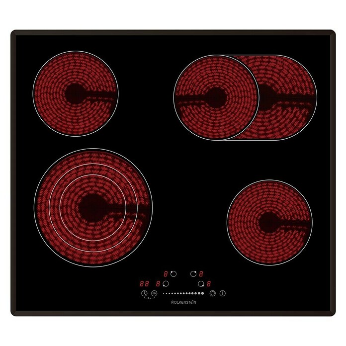 Wolkenstein Kochfeld WEB-C4-3KBG (L x B: 52,2 x 59,2 cm, Anzahl Normalkochstellen: 4 Stk.) | BAUHAUS