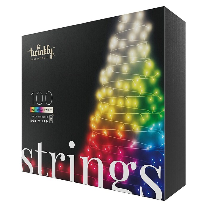 Twinkly Smart-LED-Lichterkette Strings (Außen, 8 m, Lichtfarbe: RGBW, Anzahl Leuchtmittel: 100 Stk., Netzbetrieben) | BAUHAUS