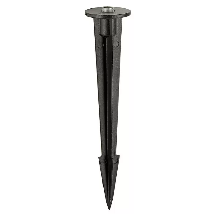 Just Light LED-Erdspießleuchte Zirkulu - 4,7 W, 50 cm, Schwarz, 1 Stk. - Schwarzer Erdspieß mit spitzem Ende und Gewinde oben zur Befestigung von Außenleuchten.