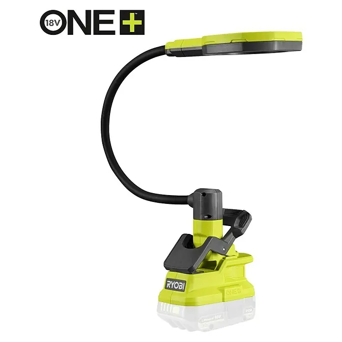 Ryobi ONE+ Akku-Lupenleuchte RML18-0 - 18 V, Ohne Akku - Ryobi ONE+ Akku-Arbeitsleuchte mit flexiblem Hals für präzise Ausleuchtung, ideal für Werkstatt und Baustelle.