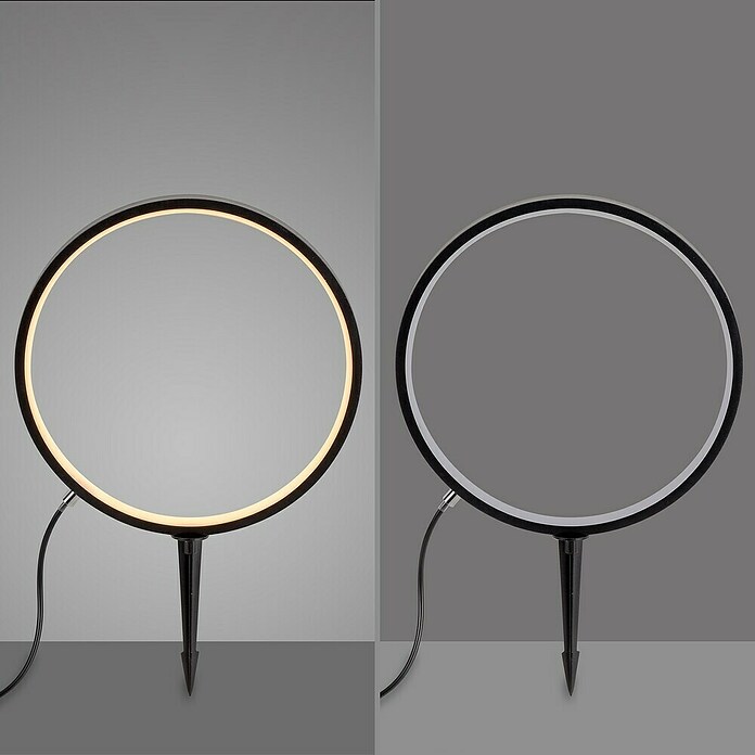 Just Light LED-Erdspießleuchte Zirkulu (3 W, 32 cm, Schwarz, 1 Stk.) | BAUHAUS