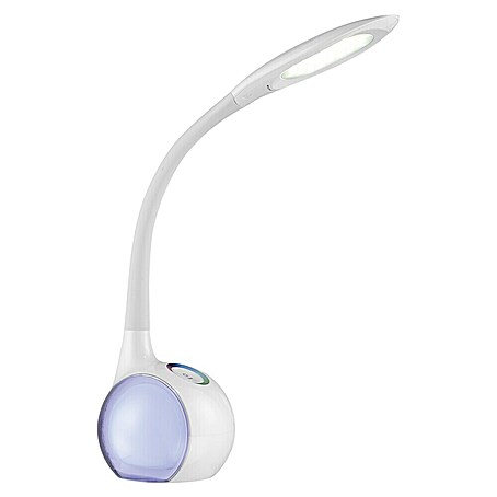 Globo LED-Tischleuchte (5,2 W, L x B x H: 30 x 13,5 x 53 cm, Weiß, Transparent, Tageslichtweiß)