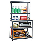 Regalux Stopničasti regal R 200 Multi  (V x Š x G: 180 x 100 x 60 cm, Število polic: 5 kos, Priklop, Sive barve) | 1230 - Metallregale | AAFA - Regale | AAF - Regalsysteme | AA - Eisenwaren | A - Eisenwaren | BAUHAUS