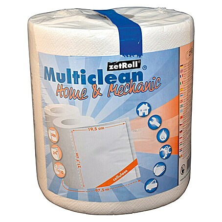 Papierrolle Multiclean (19,5 x 21,7 cm, Anzahl Lagen: 2 Stk.)