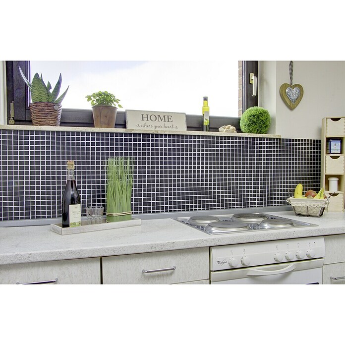 Mosaikfliese Quadrat Uni CG 154 (30 x 30 cm, Schwarz, Matt)