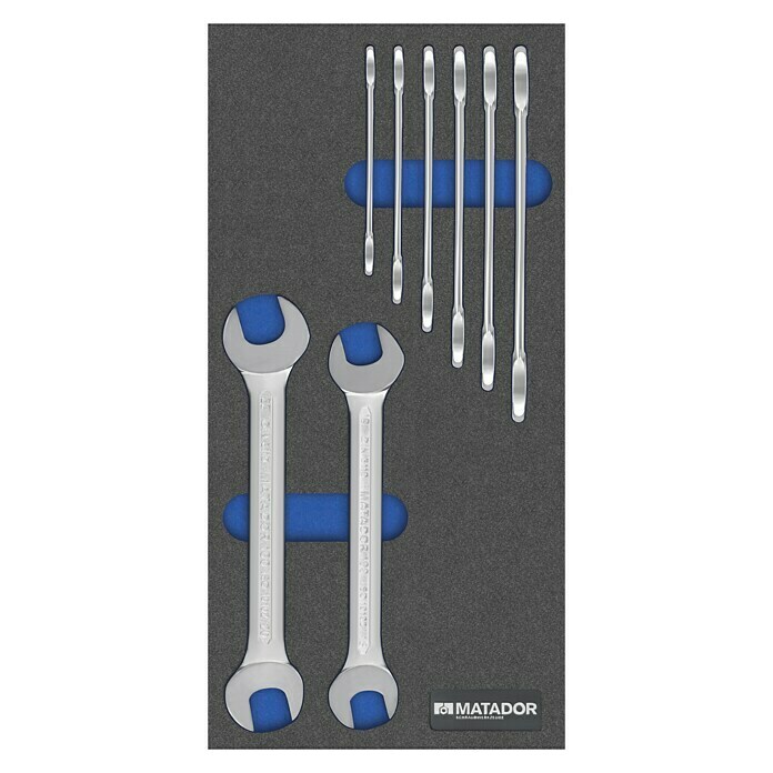 Matador Tool System Doppelmaulschlüssel-Satz (8 -tlg., Schlüsselweite: 6 -  22 mm) | BAUHAUS | Werkzeug-Sets
